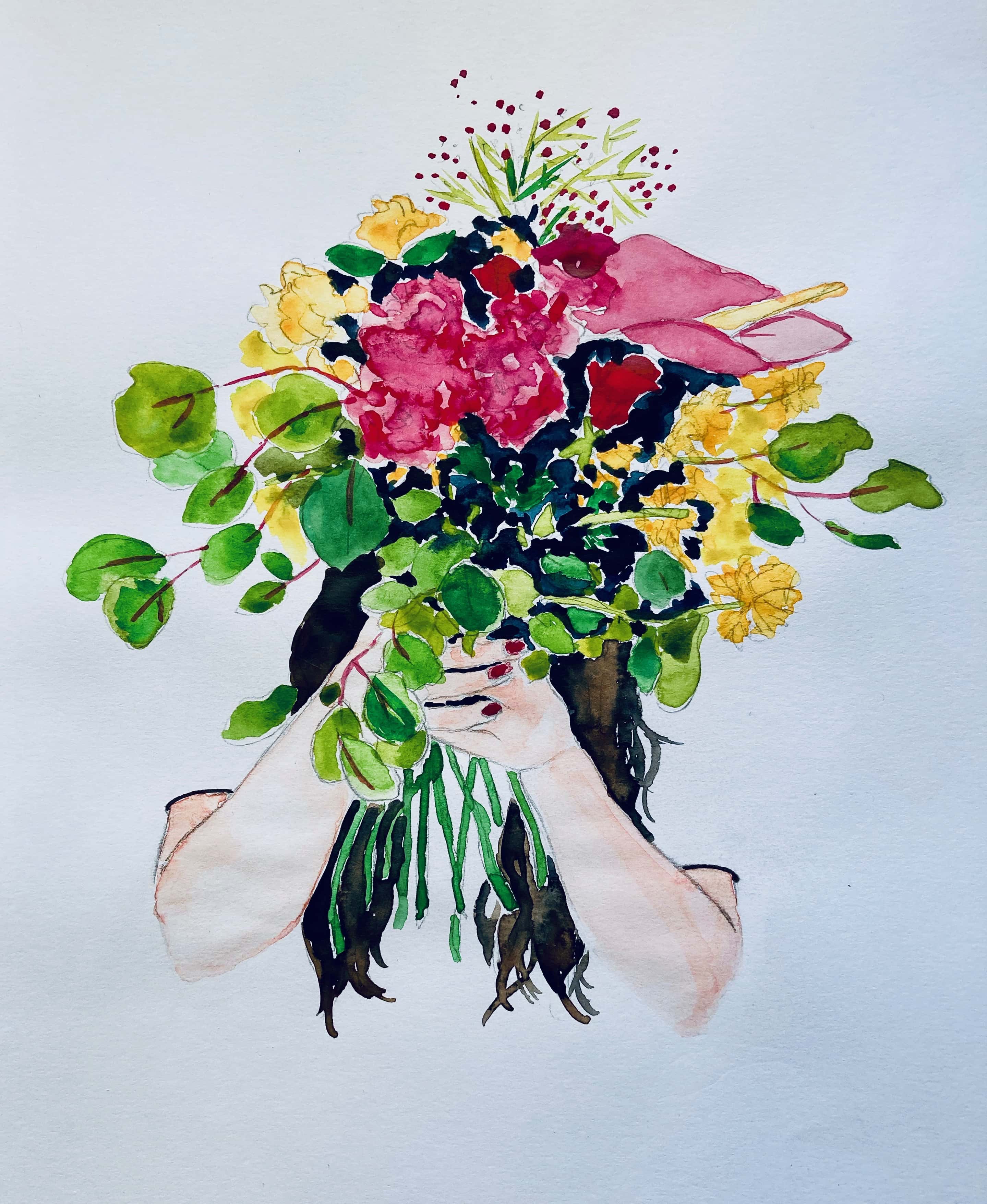 image de la peinture Bouquet de fleurs