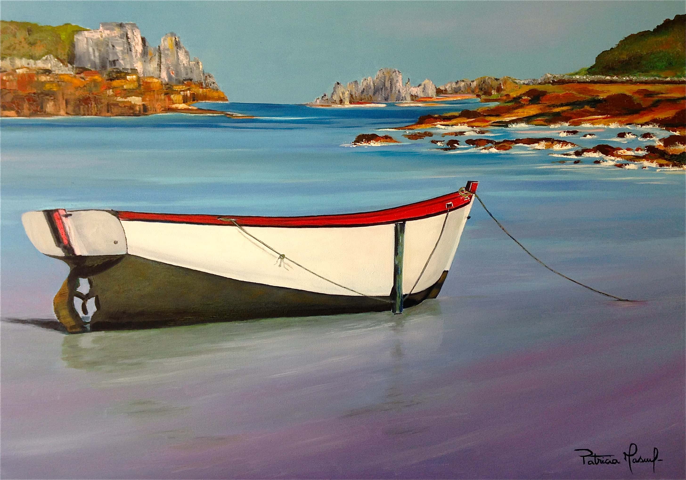 image de la peinture La barque Corse