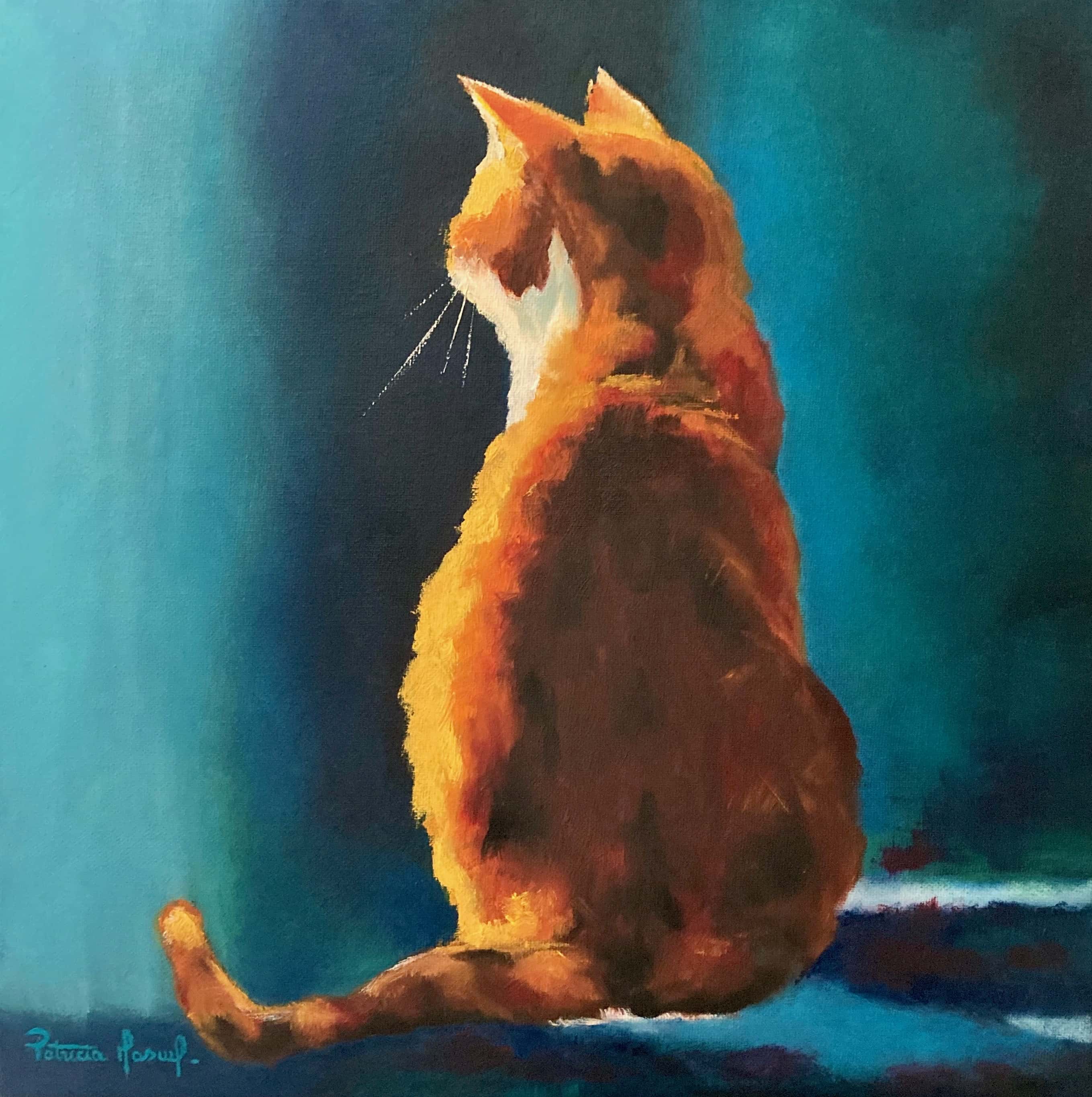 image de la peinture Le chat roux